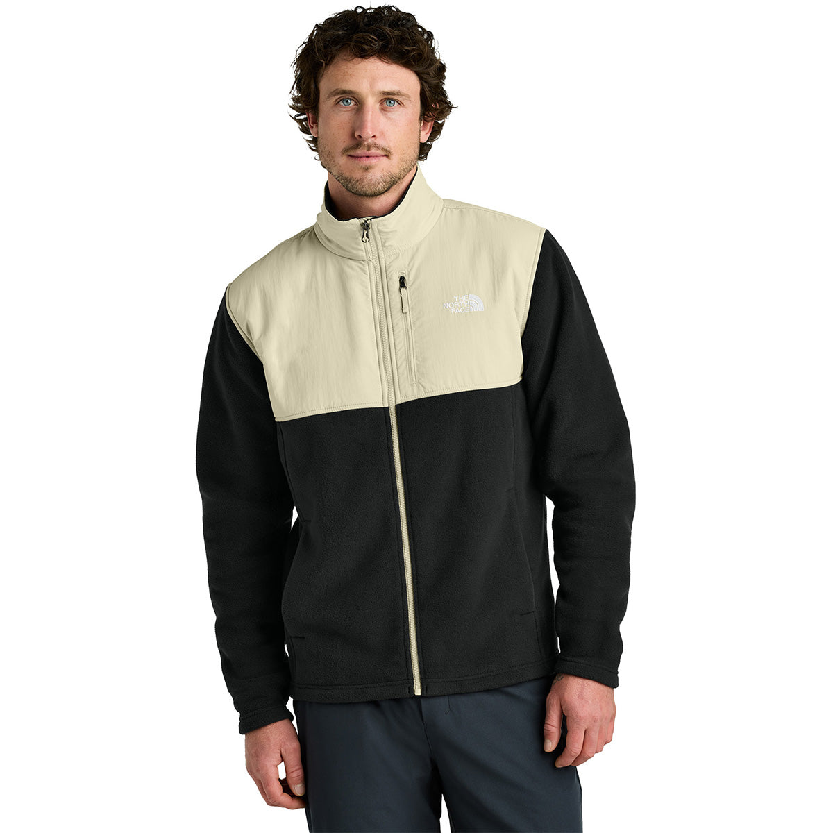 The North Face Men's TNF Black/Gravel Highest Peak Full-Zip Fleece Jacket